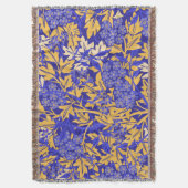 Blauw en goudgeel voor sierdoeleinden deken (Voorkant Verticaal)