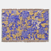 Blauw en goudgeel voor sierdoeleinden deken (Voorkant)