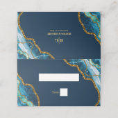 Blauw- en goudgetijden Glitter Wedding (Buitenkant ongevouwen)