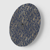 Blauw en goudkleurig Abstract deco verliest patroo Grote Klok (Hoek)