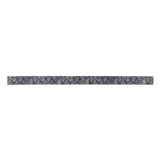 Blauw en goudkleurig Abstract deco verliest patroo Lint (Voorkant)