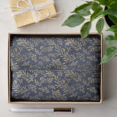 Blauw en goudkleurig Abstract deco verliest patroo Tissuepapier (Geschenk)