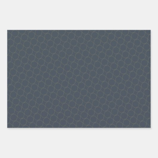 Blauw en goudlegant inpakpapier vel (Voorkant 2)