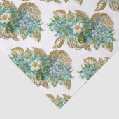  blauw en goudmeel tissuepapier (Detail)