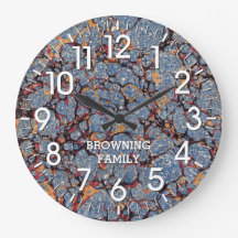 Blauw en goudpapier met naam