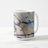 Blauw en grijs Abstract Ohs Koffiemok (Voorkant rechts)