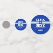 Blauw en grijs Afstuderen Foto gefeliciteerd Confetti (Achterkanten)