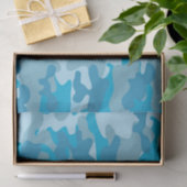 Blauw en grijs Camo-ontwerp Tissuepapier (Geschenk)