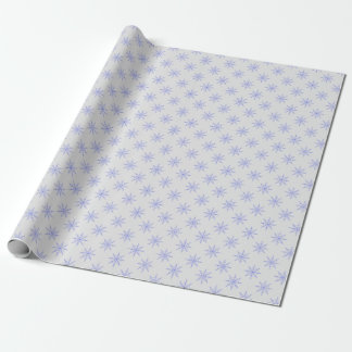 Blauw en grijs Eenvoudige sneeuwvlok Cadeaupapier