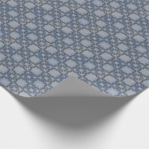 Blauw en grijs Geometrisch Marokkaans Tile Patroon