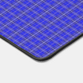 Blauw en grijs geruite tartan bureaumat (Hoek)