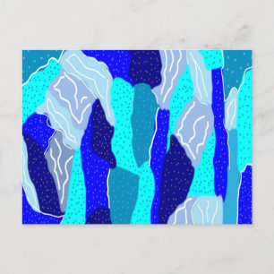 Blauw en grijs ijs briefkaart