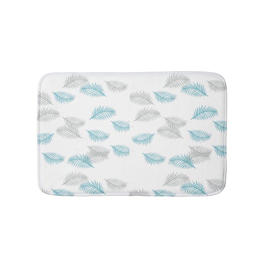 Blauw en grijs lederen patroon badmat (Voorkant)