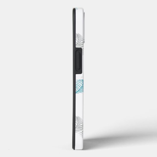 Blauw en grijs lederen patroon Case-Mate iPhone case (Achterkant / Rechts)