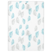 Blauw en grijs lederen patroon klembord (Achterkant)