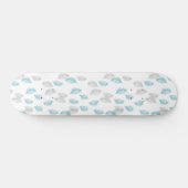 Blauw en grijs lederen patroon skateboard (Horizontaal)
