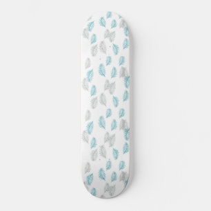 Blauw en grijs lederen patroon skateboard