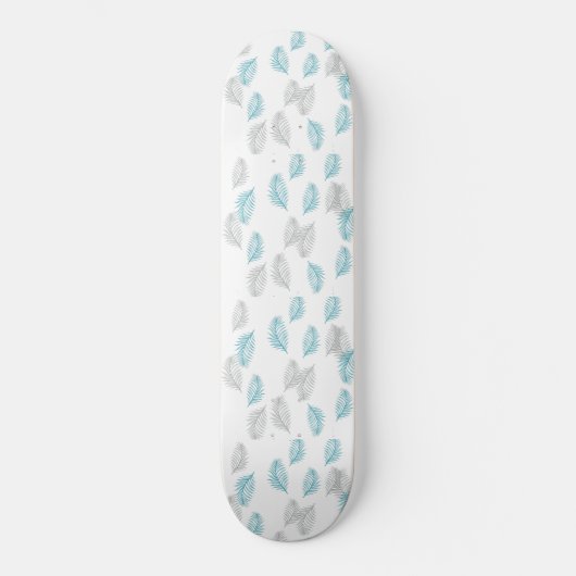 Blauw en grijs lederen patroon skateboard (Voorkant)