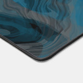 Blauw en Grijs Marmer Abstract Bureaumat (Hoek)