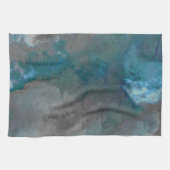 Blauw en grijs marmer textuur theedoek (Horizontaal)