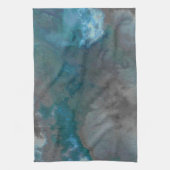 Blauw en grijs marmer textuur theedoek (Verticaal)