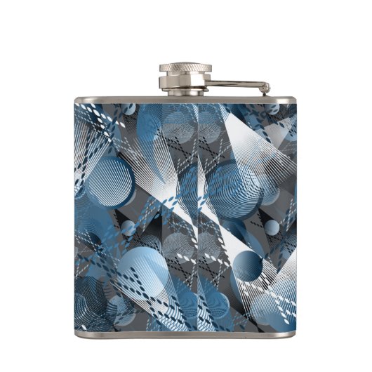 Blauw en grijs. Onttrekking. Heupfles (Achterkant)