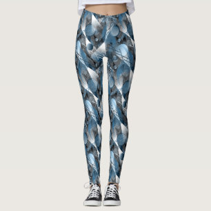 Blauw en grijs. Onttrekking. Leggings