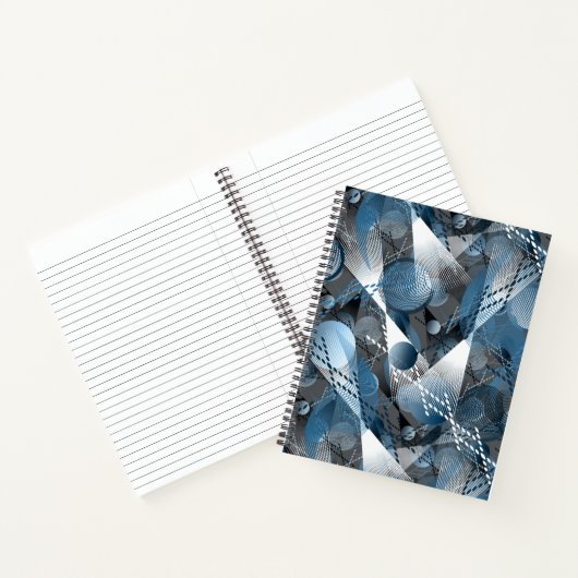 Blauw en grijs. Onttrekking. Notitieboek (Binnen)