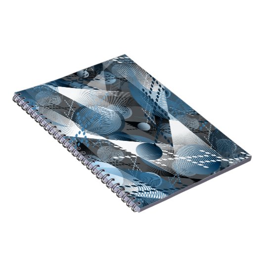 Blauw en grijs. Onttrekking. Notitieboek (Rechterzijde)