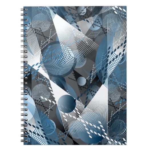 Blauw en grijs. Onttrekking. Notitieboek (Voorkant)