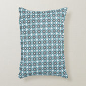 Blauw en grijs patroon accent kussen (Voorkant(Verticaal))