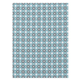 Blauw en grijs patroon tafelkleed