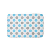 Blauw en grijs puntpatroon badmat (Voorkant)
