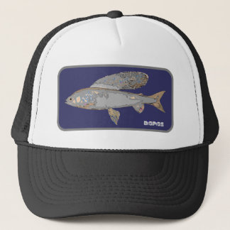 Blauw en grijze grijs trucker pet
