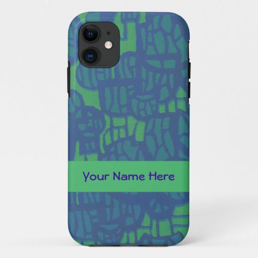 Blauw en Groen Abstract bellenpatroon Case-Mate iPhone Case (Achterkant)