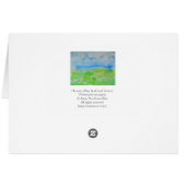 Blauw en groen Abstract landschap met bladeren Wat (Achterkant Horizontaal)