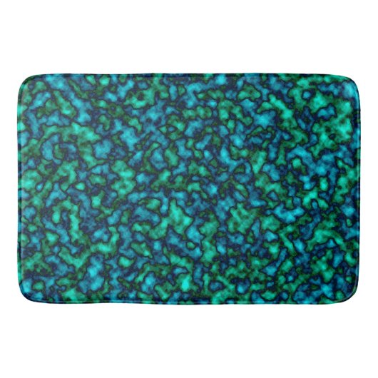 Blauw en groen Abstract patroon Badmat (Voorkant)