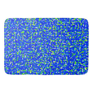 Blauw en groen Abstract patroon Badmat