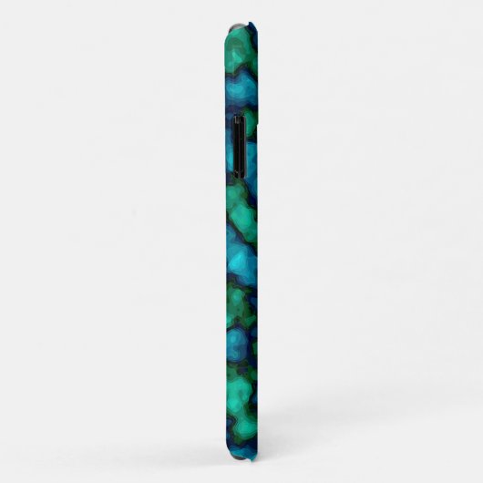 Blauw en groen Abstract patroon Case-Mate iPhone Case (Achterkant/rechts)