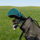 Blauw en groen Abstract patroon Golfheadcover (Insitu)