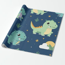 Blauw en groen Baby dinosauruspatroon
