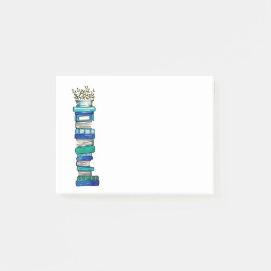 Blauw en groen boek Stack Sticky Notes (Voorkant)