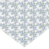 blauw en groen damast ornament pointillisme tafelkleed (Gekanteld)