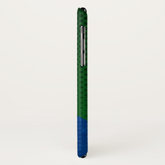 Blauw en Groen Dragon iPhone X Hoesje (Achterkant/links)