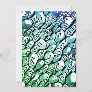 Blauw en groen feestdagenkaart