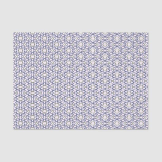 Blauw en groen Floral Pattern Tissuepapier (Voorkant)