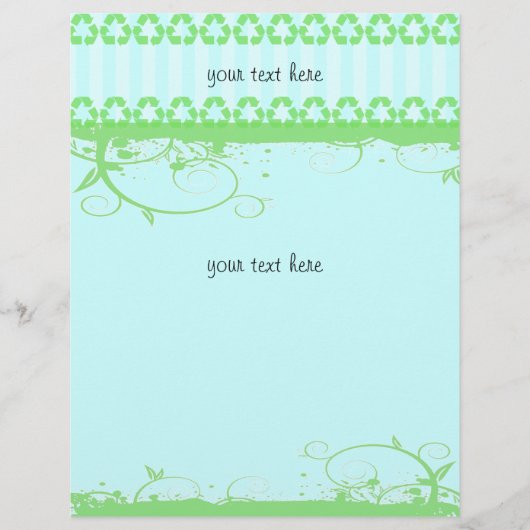 Blauw en groen Funky Design Flyer (Voorkant)