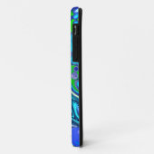 Blauw en groen gekleurd kunstkleurverfeffect Case-Mate iPhone case (Achterkant/links)