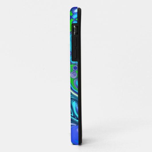 Blauw en groen gekleurd kunstkleurverfeffect Case-Mate iPhone case (Achterkant/links)