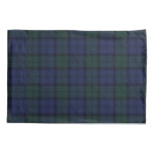 Blauw en groen geplakt tartan kussensloop (Achterkant)